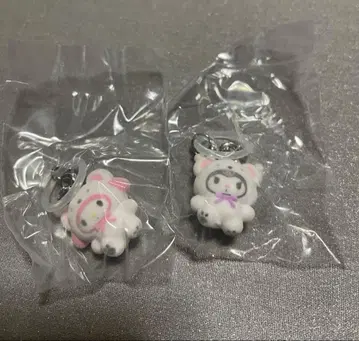 산리오 메지루시 액세서리 포근포근 스노우 마이멜로디 쿠로미 2개 세트