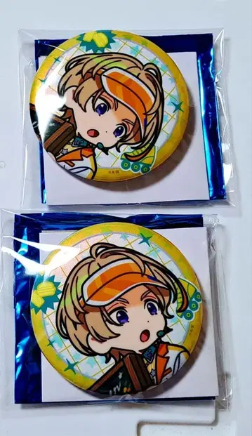 니지산지 AGF 햄버거 캔 배지 후라 카나토 세트