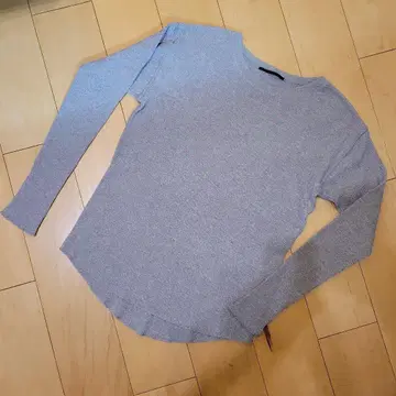 Ap STUDIO 두꺼운 소재 써멀 롱T 그레이 와플