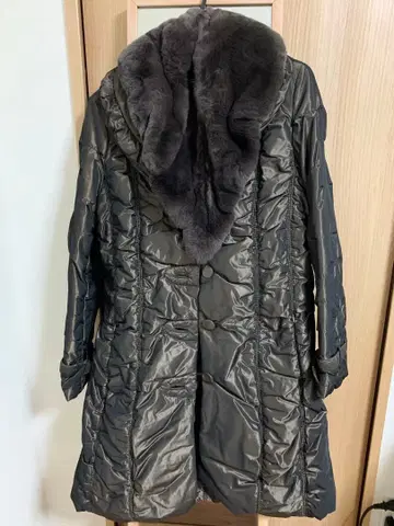 브라운 퍼 롱 코트