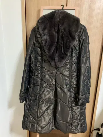 브라운 퍼 롱 코트