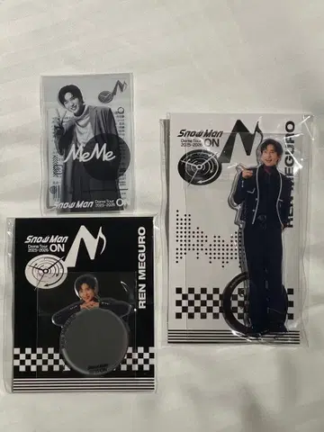 SnowMan ON 라이브 굿즈 메구로 렌 아크릴 스탠드 3점 세트