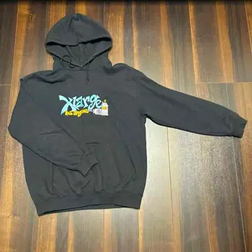 Xlarge 블랙 후드 부착 후드티