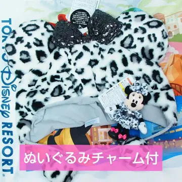 미니 미니 마우스 레오파드 무늬 팬 캡 봉제 인형 참