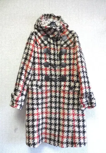 DAKS 더플 코트 체크 무늬 40 사이즈