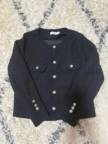 블랙 노카라 자켓