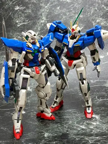 RG 건담 엑시아 & 더블오 라이저 조립 완료 완성품 정크