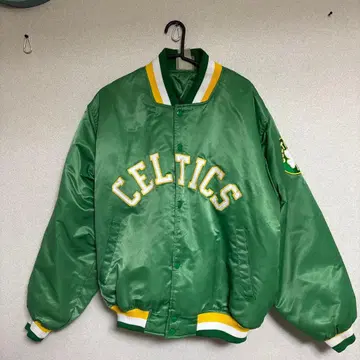 Celtics 바시티 자켓 그린 컬러 새틴