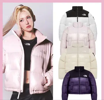 한국 THE NORTH FACE 화이트 라벨 한국 한정판 눕시 다운 핑크