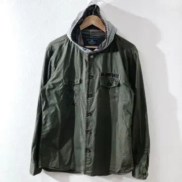 grn 밀리터리 셔츠 자켓 후드 남성용 L 구제 의류