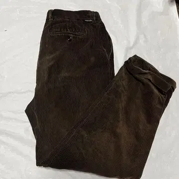 NAUTICA RIGGER 2턱 코듀로이 팬츠 극 와이드 초와이드 브라운