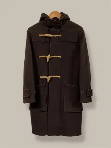 Gloverall 몬티 울 브라운 더플 코트