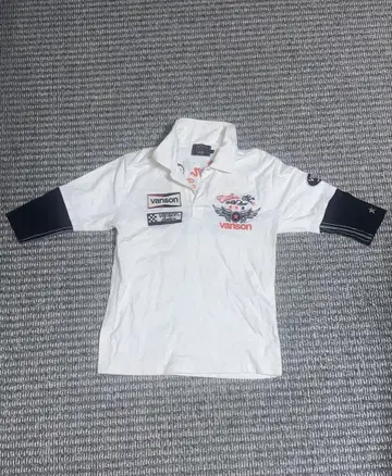 주말 세일 VANSON 윙 스타 자수 반팔 피케 셔츠