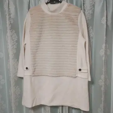 아이보리 퍼 튜닉