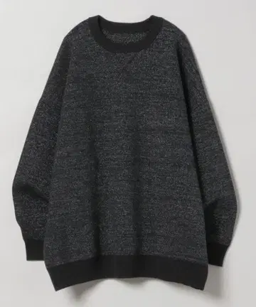 JEANASIS 12G W 자카드 볼륨 슬리브 풀오버