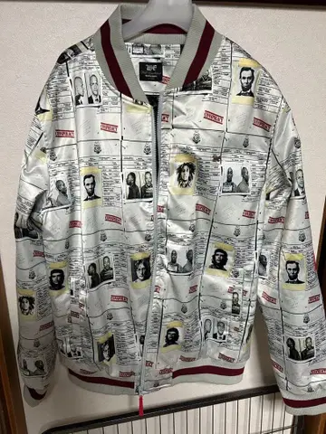[ XXL ] 레어 2pac 밥 말리 올 패턴 음모 스트릿 바시티 자켓