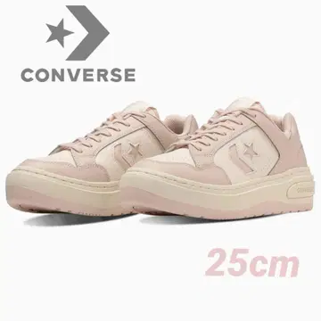 새상품 미사용 CONVERSE/컨버스 핑크 베이지 통굽 스니커즈