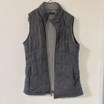 그레이 다운 베스트 스트라이프 안쪽