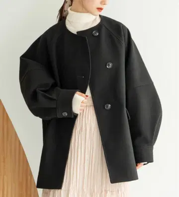 블랙 노카라 자켓 small