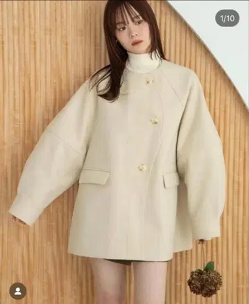 hinari 웨이브 디자인 미들 코트