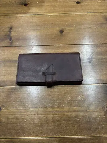 Ryu 다크 브라운 천연 가죽 장지갑