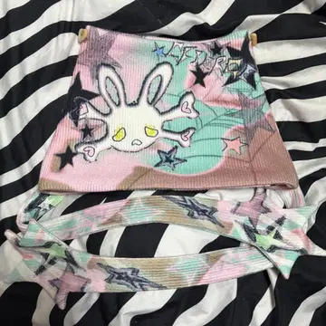 y2k 공식 CFIERCE 토끼 니트 모자 6way