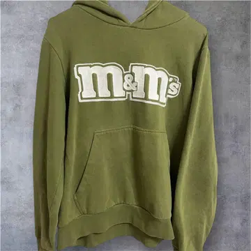 m&m's 후드 부착 후드티 사이즈 S 올리브 그린