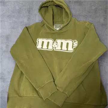 m&m's 후드 부착 후드티 사이즈 S 올리브 그린