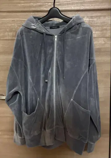 JEANASIS 그레이 집업 벨로아 후드티