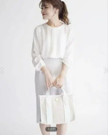 쉽스 트위드 콤비 원피스