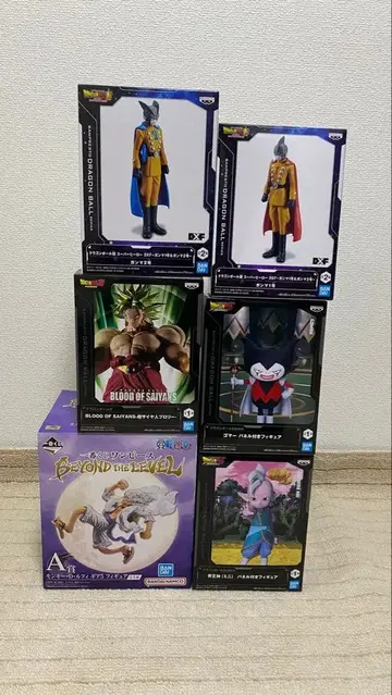 제일복권 피규어 원피스 A상과 드래곤볼 피규어 6점 세트