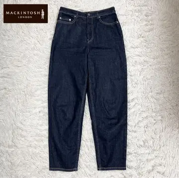 [ MACKINTOSH ] 매킨토시 테이퍼드 데님 팬츠 소가죽 패치