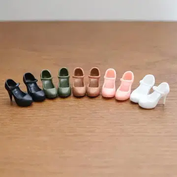 인형용 하이힐 펌프스 5켤레 일괄 신발 아웃핏