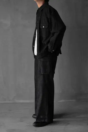 noir et blanc 데님 셋업 S