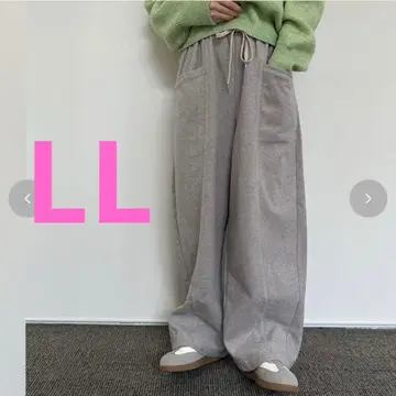 시마무라 푸우산 센터 심 코쿤 팬츠 라이트 그레이 LL