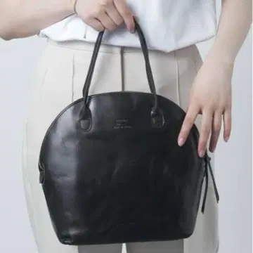 [ 새상품급 ] TIDEWAY 라이트 가죽 보스턴 토트백 블랙