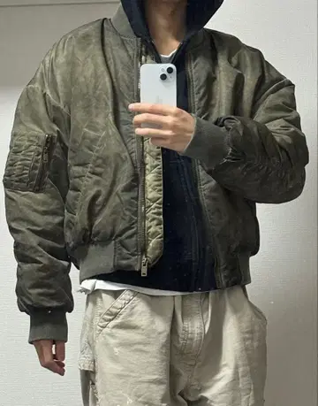 24aw 즉완판 ZARA 빈티지 가공 MA-1 밀리터리