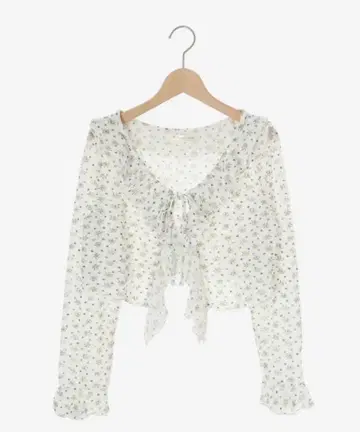 MAJESTIC LEGON 프릴 칼라 리본 가디건