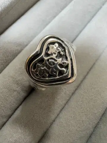 실버 925 하트형 반지