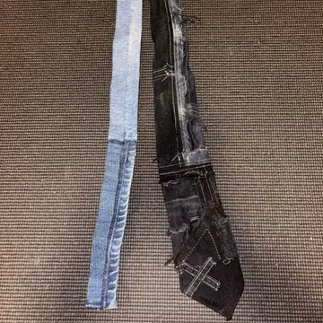 데님 패치워크 넥타이