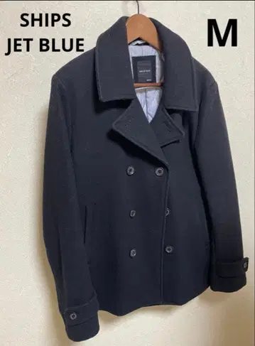SHIPS JET BLUE 다크 네이비 피 코트 M
