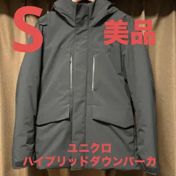 새상품급 유니클로 하이브리드 다운 후드티 블랙 사이즈S