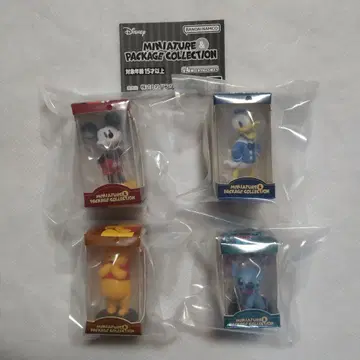 디즈니 캐릭터 미니어처 & 패키지 컬렉션 전 4종 세트
