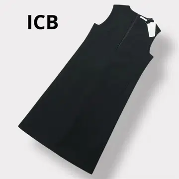 새상품 24AW ICB 모스린 본딩 오버롤 스커트 원피스 블랙