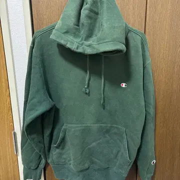 Champion 그린 후드티 M 사이즈