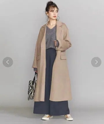 [ 새상품 ] BEAUTY&YOUTH 베이지 롱 코트 M