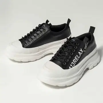 1PIU1UGUALE3 RELAX 통굽 스니커즈 블랙 27cm