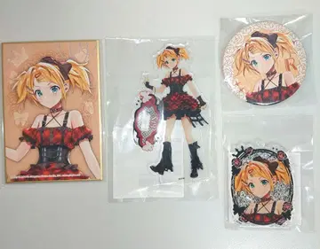 라쿠텐 컬렉션 카가미네 린 아크릴 스탠드 색지 캔뱃지 아크릴 키링