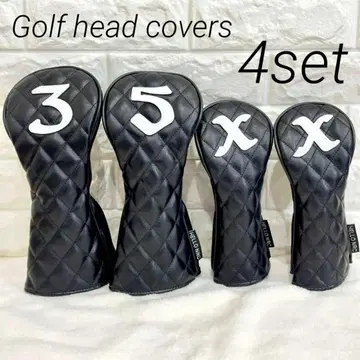 골프 클럽 헤드커버 페어웨이 유틸리티 4 블랙 블랙