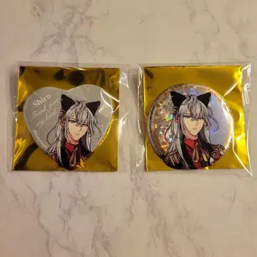 악마고양이 난자 캔뱃지 2점 시로